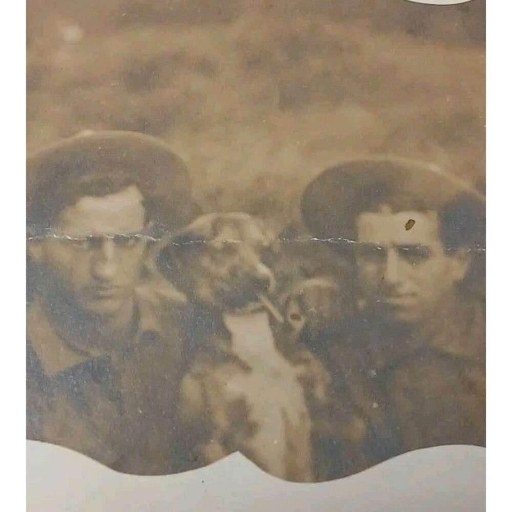 RPPC Dog Prince Smoking a Pipe Mascot of two Famous World Record Setting Men
